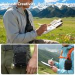 Mini Watercolor Paint Set, Professional Watercolor Set with 15 Colors, Storage Bag, Brush, Cup, Palette & Sketchbook, Portable Travel Paint Kit for Outdoor Sketching, Plein Air Painting