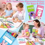 YEGEER Valentines Colored Pencils Bulk Classroom Exchange Gifts for Kids, 24 Packs Pre-sharpened Coloring Pencils Set, School Valentines Day Party Favors for Boys Girls, 12 Assorted Colors, 288 Count