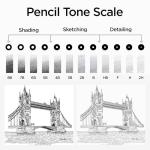 BLUEBIRD Sketch Pencils Set of 12 (2H–8B) – Drawing Pencils for Sketching, Art Supplies for Adults & Teens, Ideal for Drawing Art, Sketching, & Shading