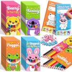 YEGEER Valentines Colored Pencils Bulk Classroom Exchange Gifts for Kids, 24 Packs Pre-sharpened Coloring Pencils Set, School Valentines Day Party Favors for Boys Girls, 12 Assorted Colors, 288 Count