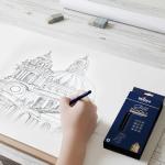 BLUEBIRD Sketch Pencils Set of 12 (2H–8B) – Drawing Pencils for Sketching, Art Supplies for Adults & Teens, Ideal for Drawing Art, Sketching, & Shading