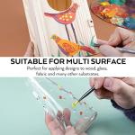 Nicpro 12 Colors Large Bulk Acrylic Paint Set (8.45 oz,250 ml) Rich Art Painting Supplies, Non Toxic for Multi Surface Rock Canvas Wood Ceramic Leather Fabric Craft, for Adult with Color Wheel