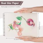 Sketch Book 8.5×11 inch, Spiral Bound Sketch Pad 50 Sheets (68lb/100gsm), Acid-Free Sketchbook for Drawing Painting Sketching, Art Paper Drawing Supplies for Teens Adults Artists Ideal Gifts