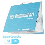 ARTDOT A3 Storage Book for Diamond Art Kits, Portfolio Folder for Diamond Painting Accessories with 30 Pocket Slevees Protectors (16.9x12.4inches)