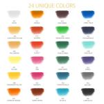 Artecho 24pcs Soft Pastels, Square Chalk for Drawing, Blending, Layering, Shading, Pastels Art Supplies