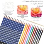 Drawing Pencils Sketching Kit, Graphite, Charcoal, Colored Pencils for Adult Artists Beginners, Ideal Gift for Drawing Sketching Shading, Watercolors Pencil Set for Family
