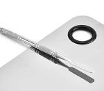 Sinen Professional Stainless Steel Makeup Palette Cosmetic Palette with Spatula Tool For Nail Art Eye Shadow Eyelash Makeup Professional Pigment Blending（6 x 4 Inch Sliver）