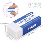 Sikao 12 Pack Pencil Erasers for Kids, White Erasers Bulk, Art Erasers for Drawing Sketching, Office School Supplies Classroom Essentials
