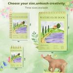 Watercolor Paper Pad 3.5x5.5 Inch | 30 Sheets 140lb/300g,Spiral-Bound, Tear-Resistant & No-Bleed | Artist-Grade for Water Color Paper/Ink | Compact Travel Sketchbook (Adults, Students, Outdoor)