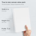 PHOENIX Stretched Canvas for Painting 6x8 Inch/7 Value Pack, 8 Oz Triple Primed 5/8 Inch Profile 100% Cotton White Blank Canvas, Small Framed Canvas for Oil Acrylic & Pouring Art