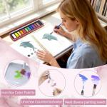 Osctor Watercolor Workbook, Coloring Book Beginner Friendly Painting kit, 12 Colors Water Color Paint with Palette and 2 Brush, Exploration Gift for Adults (Animals)