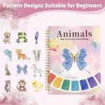 Osctor Watercolor Workbook, Coloring Book Beginner Friendly Painting kit, 12 Colors Water Color Paint with Palette and 2 Brush, Exploration Gift for Adults (Animals)