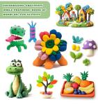 Wolwefa Air Dry Clay for Kids, 60 Colors Air Dry Modeling Clay, Molding Clay for Sculpting,Non-Sticky Soft, Sculpting Tools Guide, Arts Crafts for Kids Ages 8-12