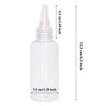 PENTA ANGEL 2oz Plastic Squeeze Bottles 8Pcs Small Clear Empty Squirt Bottle with Leak-proof Top Caps for Paint Art Lotion Glue Liquids Travel and Crafts