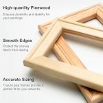 PHOENIX Stretched Canvas for Painting 6x8 Inch/7 Value Pack, 8 Oz Triple Primed 5/8 Inch Profile 100% Cotton White Blank Canvas, Small Framed Canvas for Oil Acrylic & Pouring Art