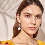 coadipress Artist Paint Palette and Paint Brush Earrings for Women Unique Colorful Enamel Painter Artist Dangle Drop Art Paint Pallet Pendant Earrings Jewelry Gifts (White Gold Palette Brush)