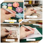 Sibba 3Pcs Clay Needle Tools, Polymer Pottery Carving Tools Sculpting Ceramics Supplies, Sculpture Feather Pin Carving Knife Needle Texture Tool, Air Dry Clay Tool for Dotting Trimming