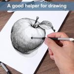 Blending Sponge Pen, Double Headed Rub and Buff Washable Reusable Blending Stump, Sketch Wipe Drawing Art Blenders for Artist Highlight Shadow Tool, 12 Pcs