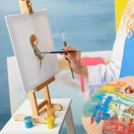 ESRICH Canvas for Painting, 16 Pack Square Canvas Boards for Painting 12x12 100% Cotton Primed Acid Free Blank Canvas Panels for Oil Paint, Watercolor, Acrylic Paint, Gouache and Tempera.