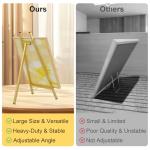 16" Large Metal Tabletop Easel Gold Table Top Easel Picture Stand Mirror Table Top Easels for Display Photo Frame Heavy Duty Plate Art Display Stand for Sign Tabletop Wedding Frame Stands
