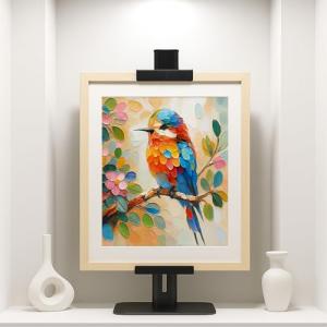 DAZZLIFE Adjustable Tabletop Easel Stand, Adjustable Metal Picture Frame Holder Stand for Display Up to 24" H, Desktop Art Display Stand for Painting, Photos, Canvas, Signs, Books