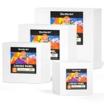 Shuttle Art Painting Canvas Panel, 52 Multi Pack, 5x5, 6x6, 8x8, 10x10 inch (13 PCS of Each), 100% Cotton Art Canvas Board Primed White, Blank Canvas for Kids Adults for Acrylic Oil Painting