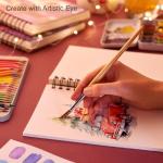 ARTISTIC EYE 5.5x8.5 Premium Watercolor Pads, Pack of 3 (90 Sheets), Spiral Bound, 140lb (300gsm), Acid-Free Paper, Perfect for Most Wet & Dry Media, Ideal for Beginners, Artists & Professionals