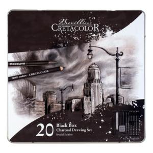 Cretacolor Exclusive Skyline Black Box Charcoal Drawing Set of 20 (CL40030-0007)