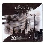 Cretacolor Exclusive Skyline Black Box Charcoal Drawing Set of 20 (CL40030-0007)