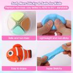 FIIOEOY Air Dry Clay Kit -12 Animals Modeling Clay Set with 6 Movable Bases, Ultra Light & Soft, Safe Non-Stick DIY Art & Craft Kit with Sculpting Tools & Tutorials, Creative Gift for Boys & Girls