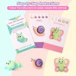 FIIOEOY Air Dry Clay Kit -12 Animals Modeling Clay Set with 6 Movable Bases, Ultra Light & Soft, Safe Non-Stick DIY Art & Craft Kit with Sculpting Tools & Tutorials, Creative Gift for Boys & Girls