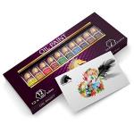 MyArtscape Oil Paint Set - 12 x 12ml Tubes - Lightfast - Heavy Body - Oil-based Vibrant Colors - High Pigment Load - Non-fading - Artist Quality Painting Supplies - Professional Craft Paints