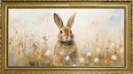 BUNNY TV ART SCREENSAVER BACKGROUND WALLPAPER VINTAGE FRAMED BUNNY OIL PAINTING HOME DECOR WITH RELAXING MUSIC