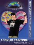 Acrylic Painting: American Heart Flag
