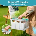 Vtopmart 24 QT Clear Plastic Craft Organizer with 6 Detachable Inserts, Art Supply and Tool Storage Box for Craft, Crayon,Pencils,1 Pack