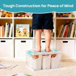 Vtopmart 24 QT Clear Plastic Craft Organizer with 6 Detachable Inserts, Art Supply and Tool Storage Box for Craft, Crayon,Pencils,1 Pack