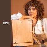 DJAR Tabletop Easel for Painting, Solid Beech Wood Adjustable Sketchbox Desktop Art Easel, Art Supplies Storage Box for Adults, Artists and Students, Natural