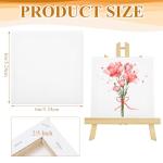LISHINE 24 Pack Small Stretched Canvas for Painting 6x6 inch, 2/5'' Profile Blank Canvas for Painting, Small Blank Paint Canvas for Art, Acrylics, Oils & Other Painting, Pre-Primed