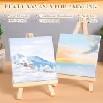 LISHINE 24 Pack Small Stretched Canvas for Painting 6x6 inch, 2/5'' Profile Blank Canvas for Painting, Small Blank Paint Canvas for Art, Acrylics, Oils & Other Painting, Pre-Primed