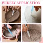 9 Pcs Dotting Tools, Polymer Clay Tools Silicone Sculpting Tool, Double-Ended Ceramic Clay Ball Stylus Dot Painting Tool for Rock, Nail, Drawing, Modeling, Embossing Art