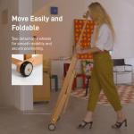 ATWORTH Artist Easel for Painting: Solid Beech Wood Art Easel Stand with Upgrade Hardware-H Frame Hold 2 Canvases up to 78"- Floor Painting Easel for Adults with Wheels