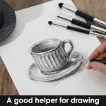 4PCS Artist Blending Sponge Pen, Dual Tip Sketch Rubbing Sponge Brush, Reusable Washable Oil Pastel Blending Tools for Artist Highlight, Shadow, Detail Correcting, Blending-Stumps for Drawing