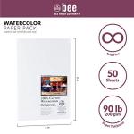 Bee Paper 6" x 9" Watercolor Paper Pack, 50 Sheets