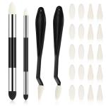 24pcs Blending Sponge for Drawing Artist Blending Stump and Sponge Pen, Double Headed Drawing Art Pencil Sketch Scrapers Tools with Washable Rubbing Head for Lightening and Highlight