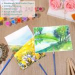 50 Sheets Textured Paper 5 x 7 inch Deckle Edge Watercolor Paper, Cold Press Watercolor Papers 140lb/300 GSM Rough/Textured Handmade Papers for Watercolors, Wedding Invitations, Cards, Crafts