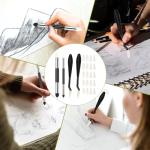 24pcs Blending Sponge for Drawing Artist Blending Stump and Sponge Pen, Double Headed Drawing Art Pencil Sketch Scrapers Tools with Washable Rubbing Head for Lightening and Highlight