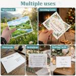 50 Sheets Textured Paper 5 x 7 inch Deckle Edge Watercolor Paper, Cold Press Watercolor Papers 140lb/300 GSM Rough/Textured Handmade Papers for Watercolors, Wedding Invitations, Cards, Crafts