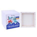 Stretched Canvas for Painting, 5/8 Inch Profile 100% Cotton Artist Framed Blank Canvas for Acrylics,Oils & Other Painting Media (10 Pack 8 * 8 in)