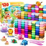 MuseLuxe Air Dry Clay - 120 Pack Modeling Clay Kit with 3 Sculpting Tools,Safe & Non-Toxic,DIY Magic Toys Gifts for Boys,Girls,Kids - 48 Colors