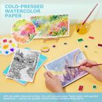 Pacocoast 5.5"x8.5" Small Watercolor Sketchbook, 30 Sheets of 140lb/300gsm Water Color Pads, Glue Bound Artist Drawing Paint Paper Book, Watercolor Notebook Journal, Teal